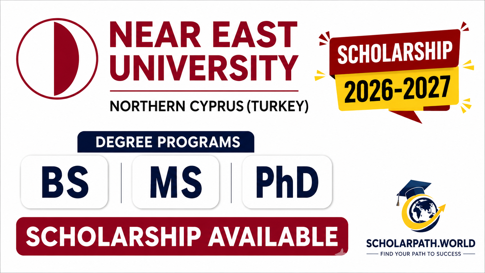 Near East University Scholarships Turkey for International Students 2026
