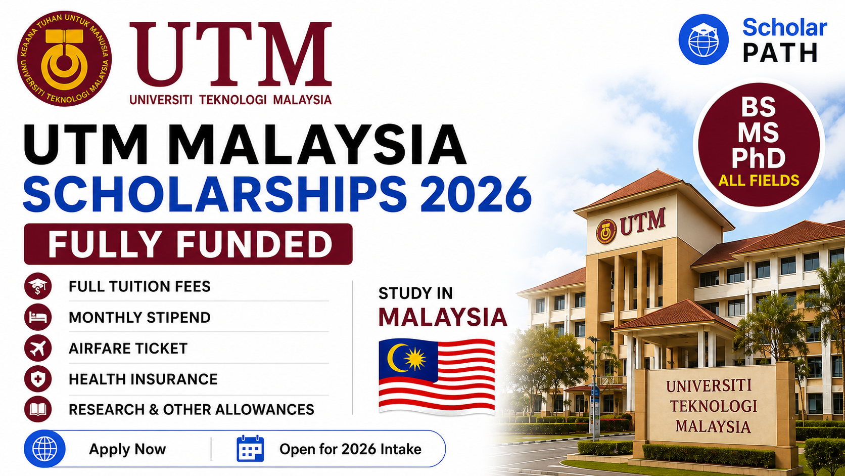 UTM Malaysia Scholarships 2026 